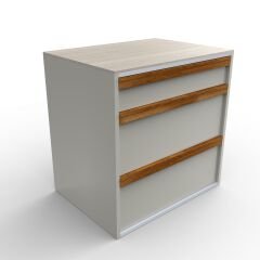 Sinn Drawr | Bahçe Mutfağı Çekmeceli Hazırlık Modulü PURE WHITE - TRAVERTINE BEIGE