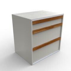 Sinn Drawr | Bahçe Mutfağı Çekmeceli Hazırlık Modulü PURE WHITE - SWAN GREY