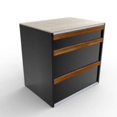 Sinn Drawr | Bahçe Mutfağı Çekmeceli Hazırlık Modulü TRAVERTINE BEIGE - BLACK