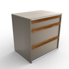 Sinn Drawr | Bahçe Mutfağı Çekmeceli Hazırlık Modulü TRAVERTINE BEIGE - CHAMPAGNE