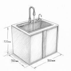Sinn Cleaner - Akıllı Evyeli Yıkama Modülü
