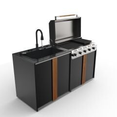 Sinn Serie2 | Modüler Bahçe Mutfağı Seti | Chef Barbekü + Cleaner Akıllı Evye Modülü
