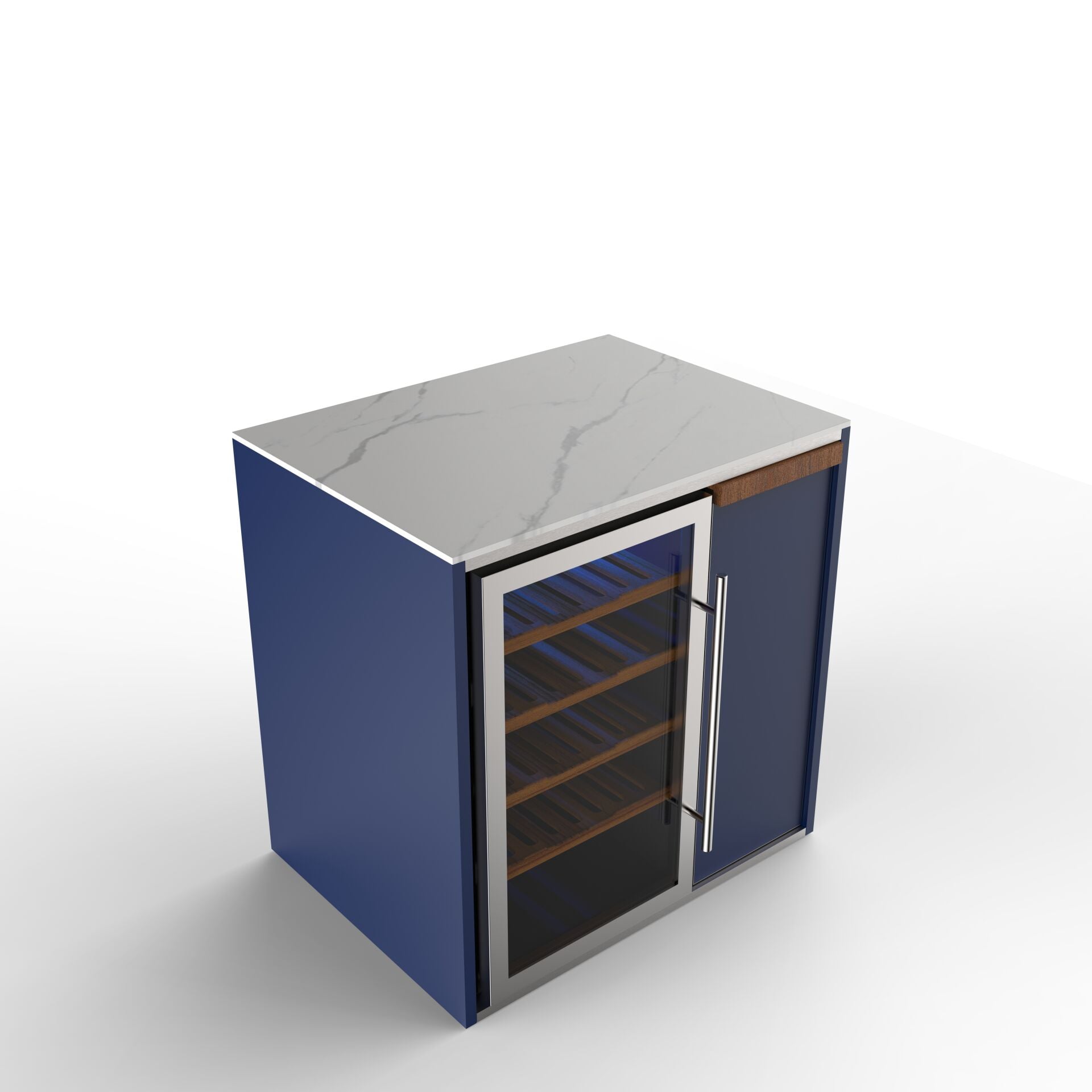 Sinn Cooler | Bahçe Mutfağı Soğutucu Modülü Soğutucu İstemiyorum - SAGA WHITE - BLUE