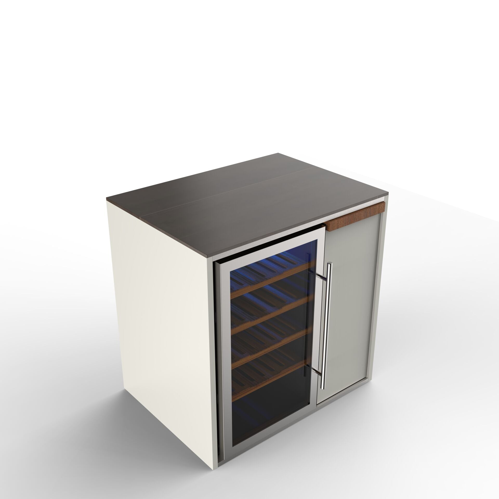 Sinn Cooler | Bahçe Mutfağı Soğutucu Modülü Soğutucu İstemiyorum - OXIDO BROWN MATTE - PURE WHITE