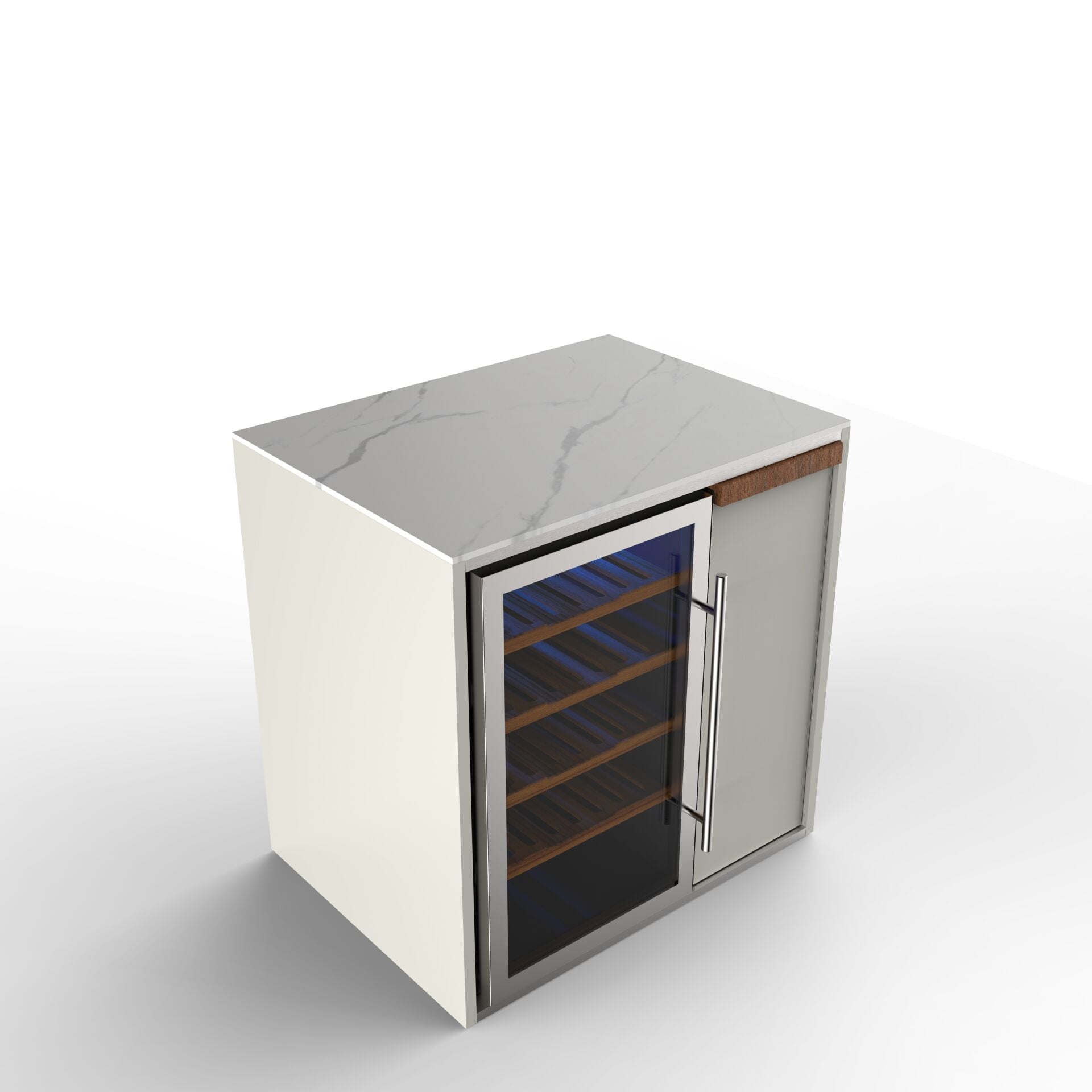 Sinn Cooler | Bahçe Mutfağı Soğutucu Modülü Vestel RETRO SB14411 Siyah 122 Lt - SAGA WHITE - PURE WHITE