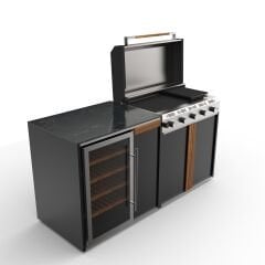 Sinn Serie3 | Modüler Bahçe Mutfağı Seti - Chef Barbekü ve Cooler Şişe Soğutma Modülü
