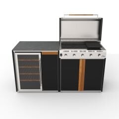 Sinn Serie3 | Modüler Bahçe Mutfağı Seti - Chef Barbekü ve Cooler Şişe Soğutma Modülü